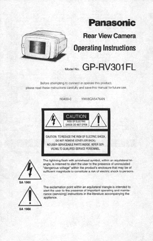 Mode d'emploi PANASONIC GP-RV301FL