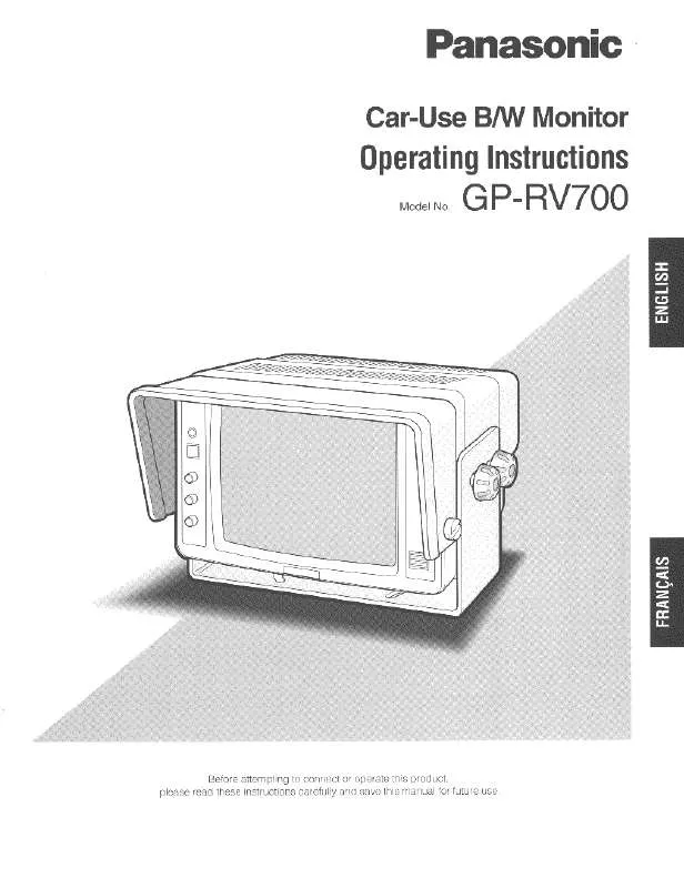 Mode d'emploi PANASONIC GP-RV700