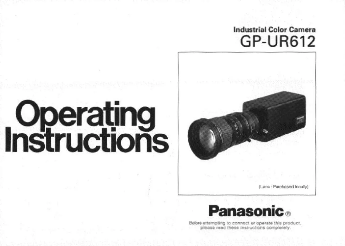 Mode d'emploi PANASONIC GP-UR612