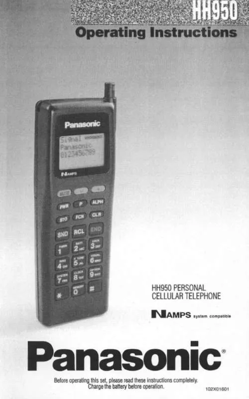 Mode d'emploi PANASONIC HH950