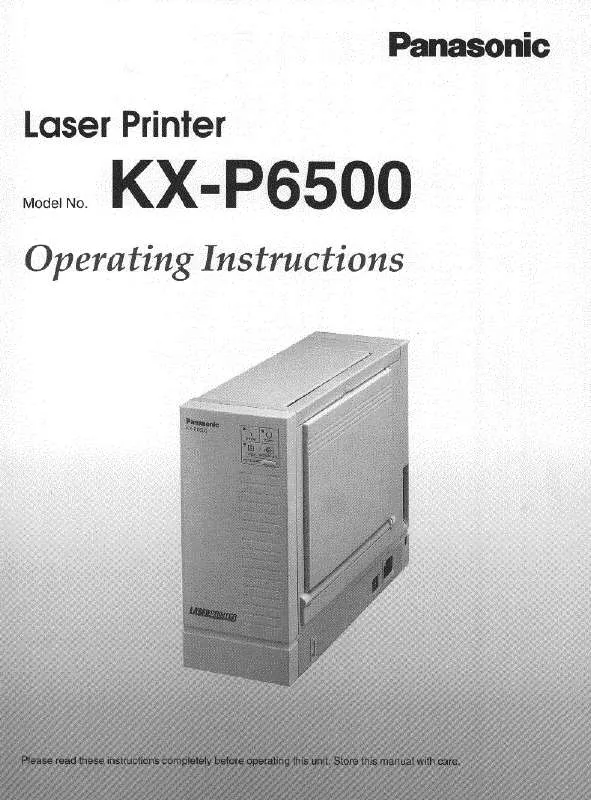 Mode d'emploi PANASONIC JETWRITER KX-P6500