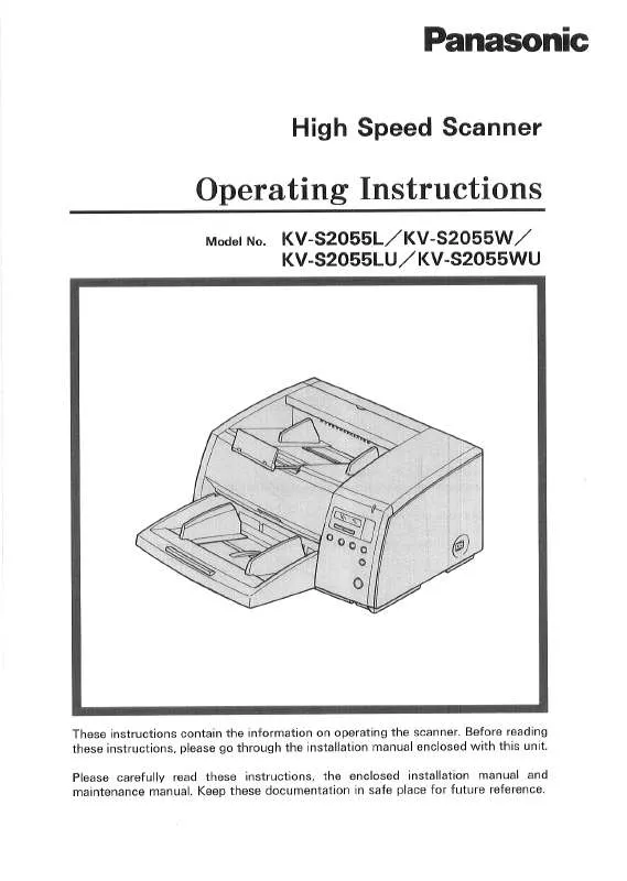 Mode d'emploi PANASONIC KV-S2055