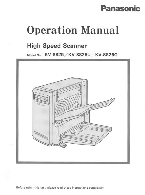 Mode d'emploi PANASONIC KV-SS25