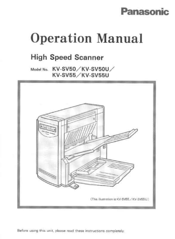 Mode d'emploi PANASONIC KV-SV50