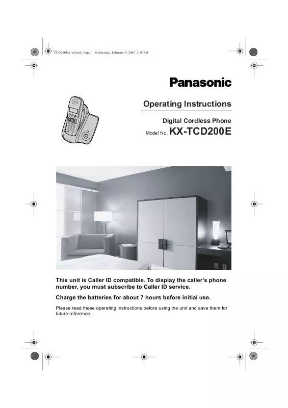 Mode d'emploi PANASONIC KX-TCD200E