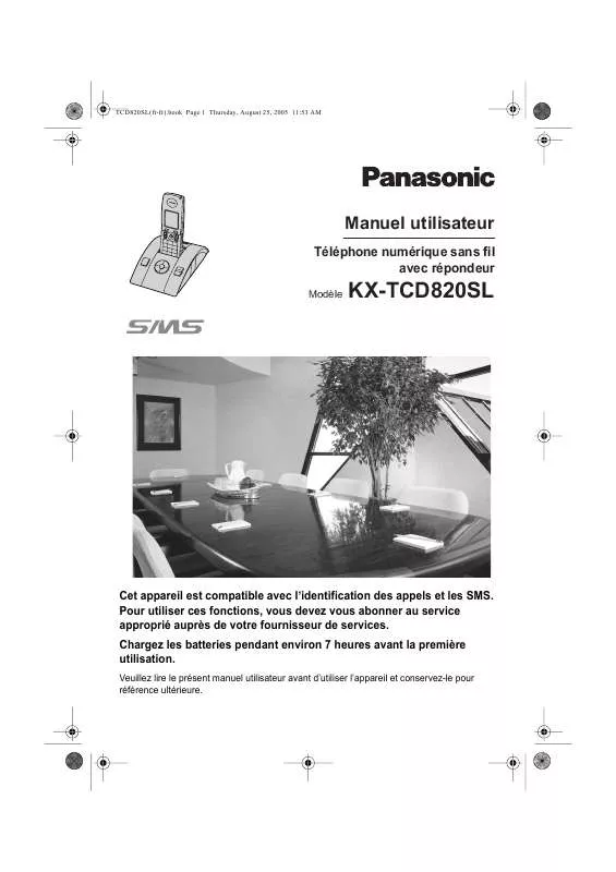 Mode d'emploi PANASONIC KX-TCD820SL