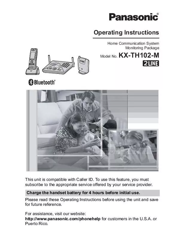 Mode d'emploi PANASONIC KX-TH102