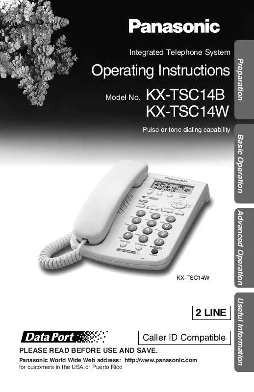 Mode d'emploi PANASONIC KX-TSC14