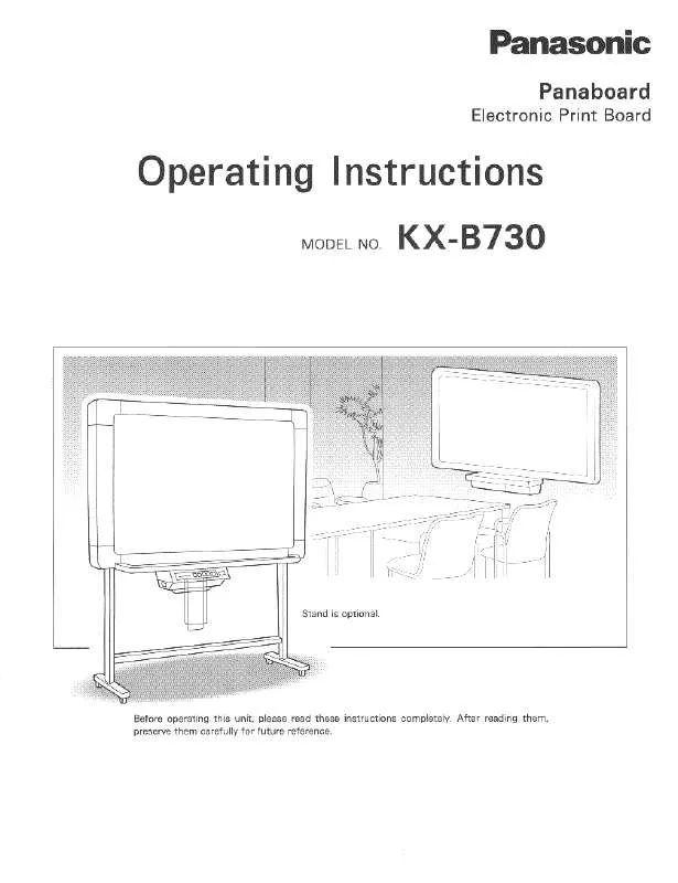 Mode d'emploi PANASONIC KX-B730