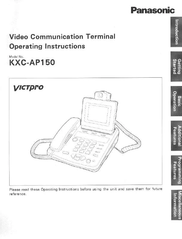 Mode d'emploi PANASONIC KX-CAP150