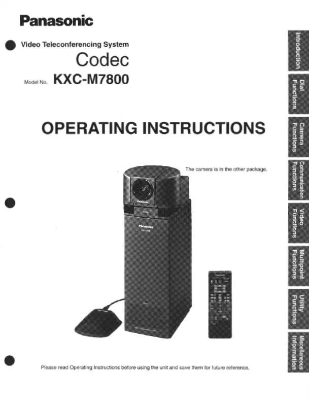 Mode d'emploi PANASONIC KX-CM7800