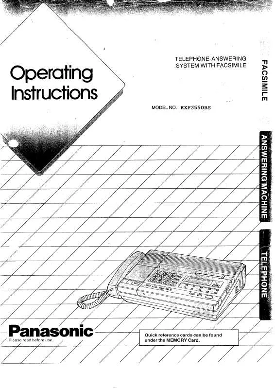 Mode d'emploi PANASONIC KX-F3550BS