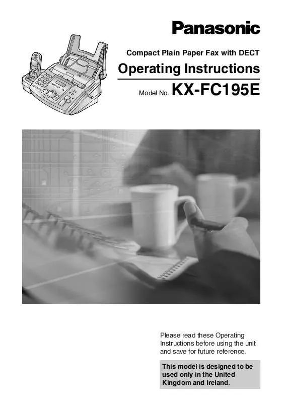 Mode d'emploi PANASONIC KX-FC195E