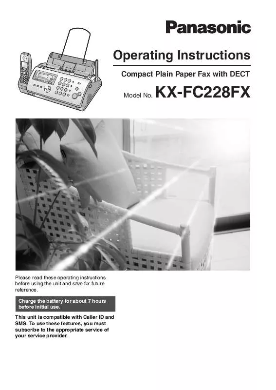 Mode d'emploi PANASONIC KX-FC228FX