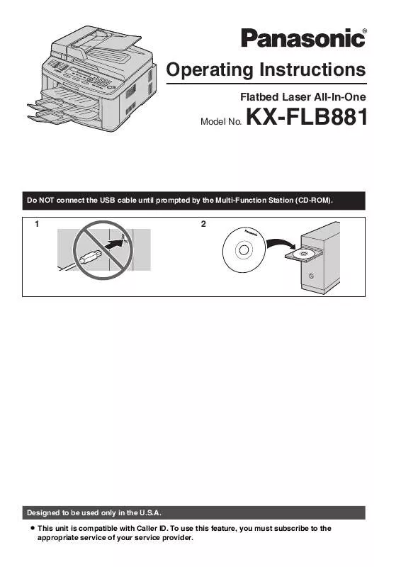 Mode d'emploi PANASONIC KX-FLB881