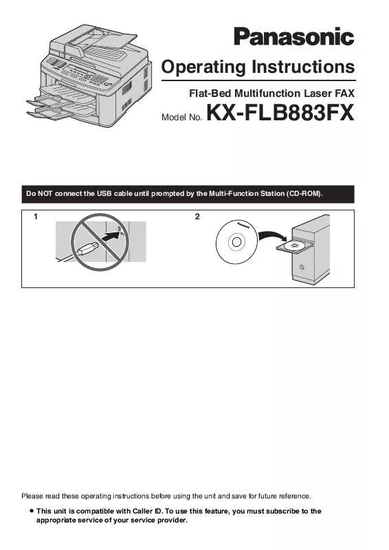 Mode d'emploi PANASONIC KX-FLB883FX