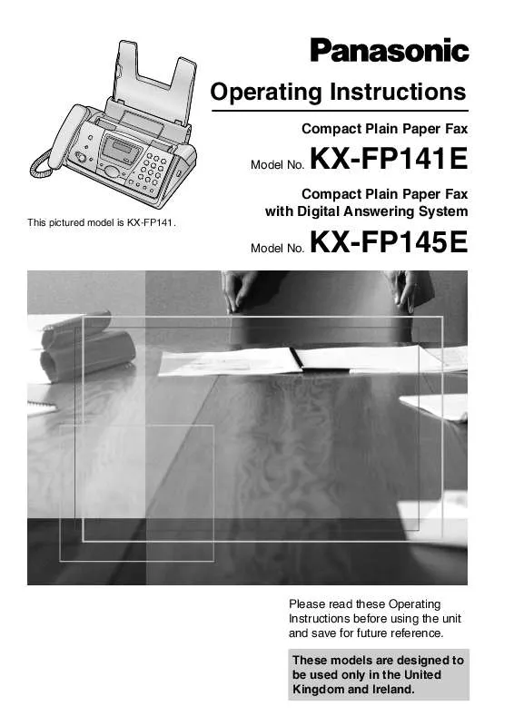 Mode d'emploi PANASONIC KX-FP141E