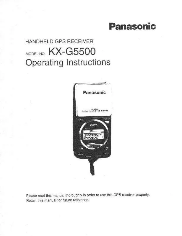 Mode d'emploi PANASONIC KX-G5500