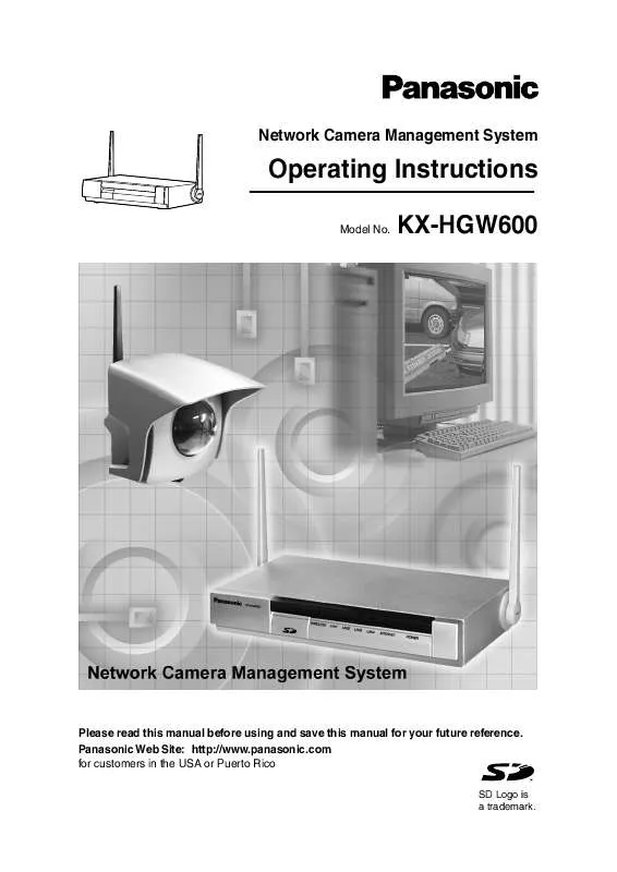 Mode d'emploi PANASONIC KX-HGW600