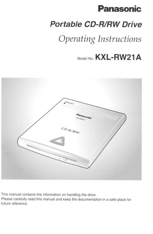 Mode d'emploi PANASONIC KXL-RW21A