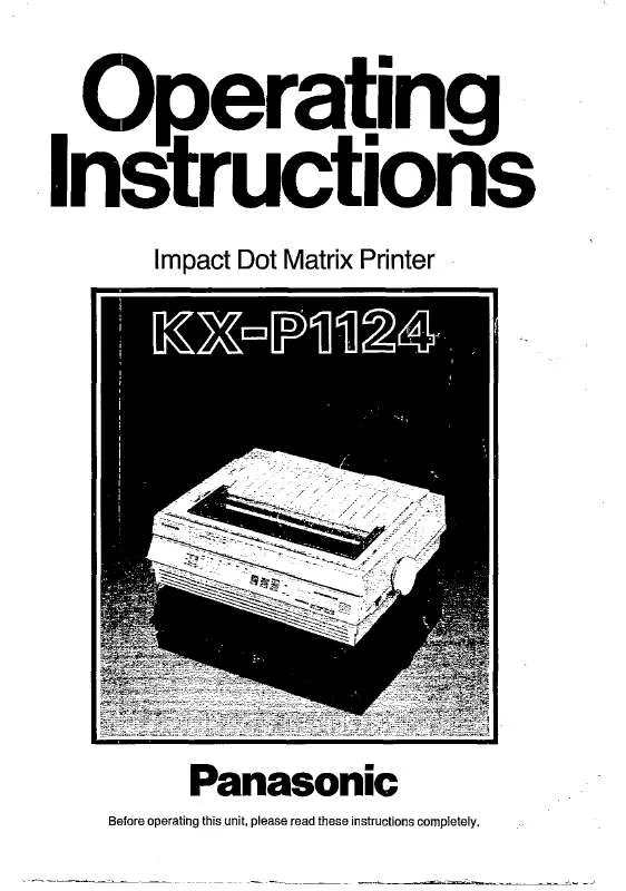 Mode d'emploi PANASONIC KX-P1124