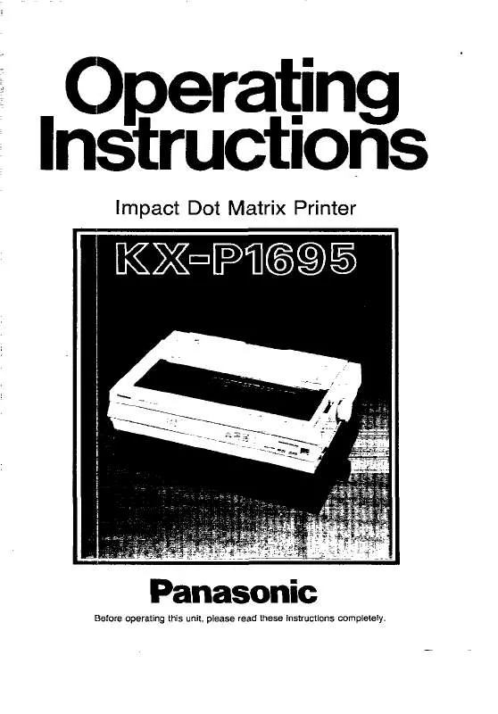 Mode d'emploi PANASONIC KX-P1695