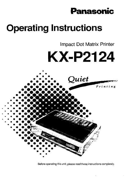 Mode d'emploi PANASONIC KX-P2124