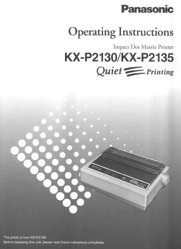 Mode d'emploi PANASONIC KX-P2135