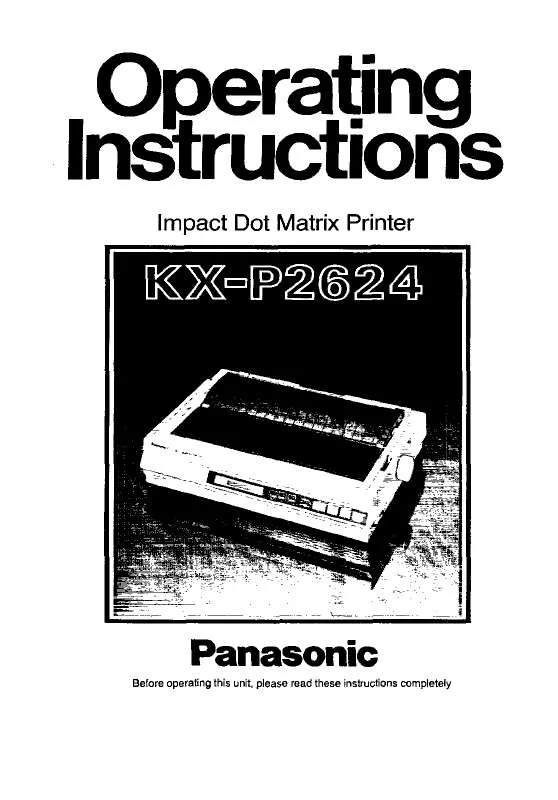 Mode d'emploi PANASONIC KX-P2624