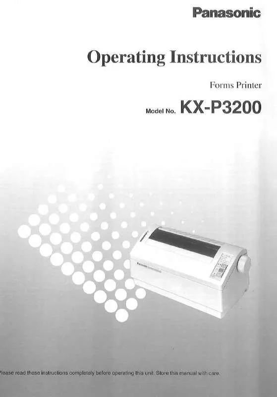 Mode d'emploi PANASONIC KX-P3200