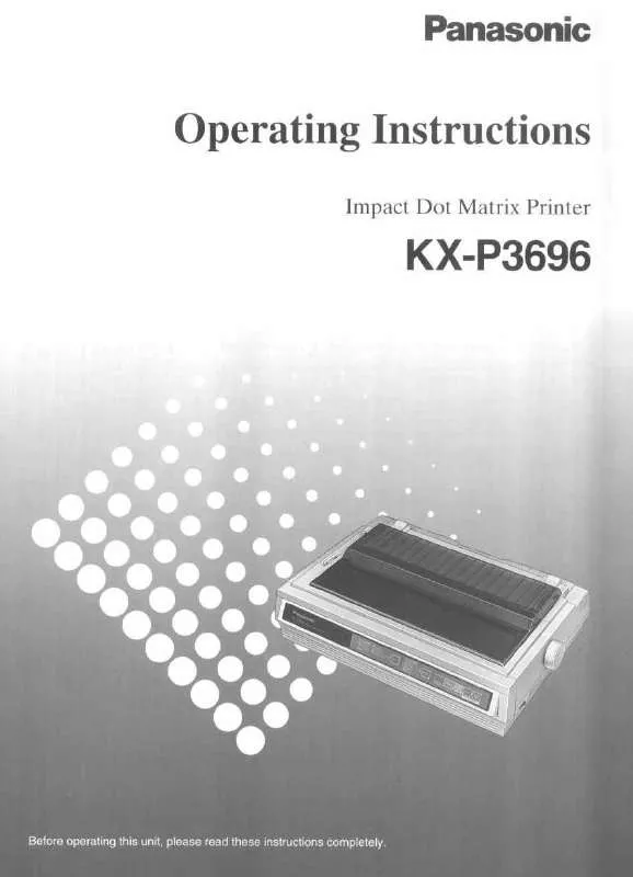 Mode d'emploi PANASONIC KX-P3696