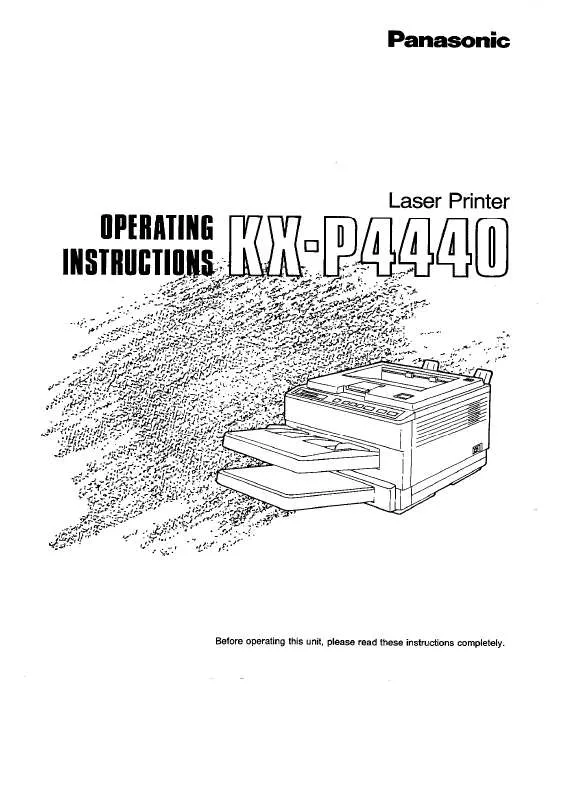 Mode d'emploi PANASONIC KX-P4440