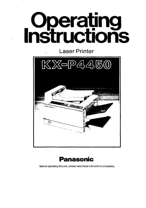 Mode d'emploi PANASONIC KX-P4450