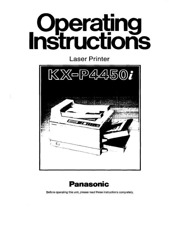 Mode d'emploi PANASONIC KX-P4450I