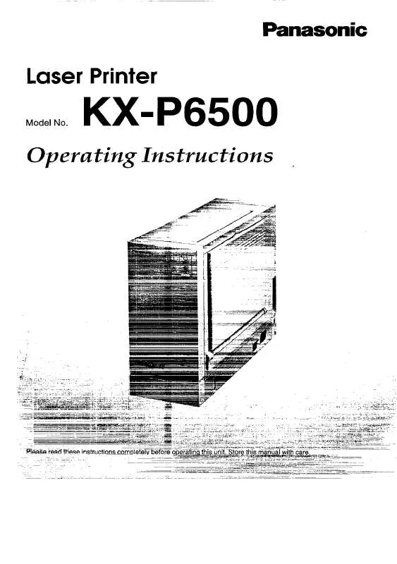 Mode d'emploi PANASONIC KX-P6500