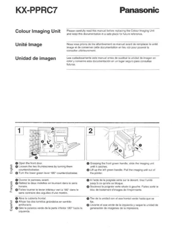 Mode d'emploi PANASONIC KX-PPRC7