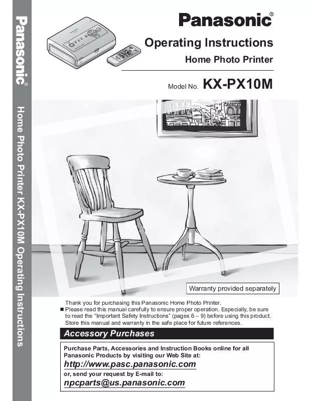 Mode d'emploi PANASONIC KX-PX10M