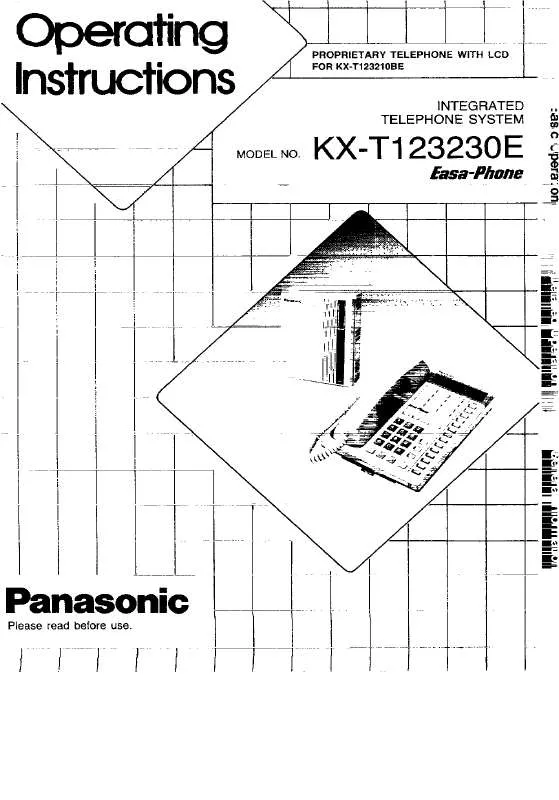 Mode d'emploi PANASONIC KX-T123210BE