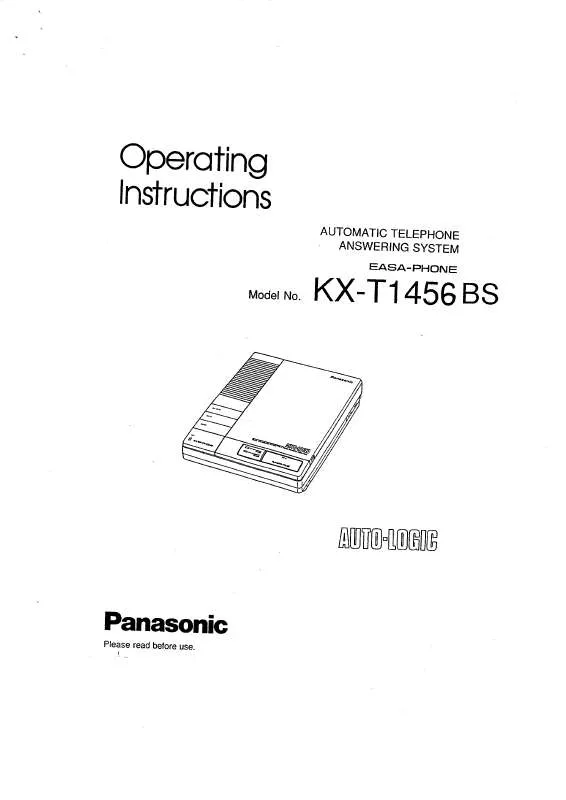 Mode d'emploi PANASONIC KX-T1456BS