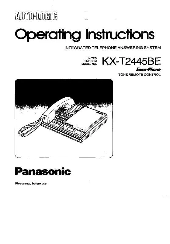 Mode d'emploi PANASONIC KX-T2445BE