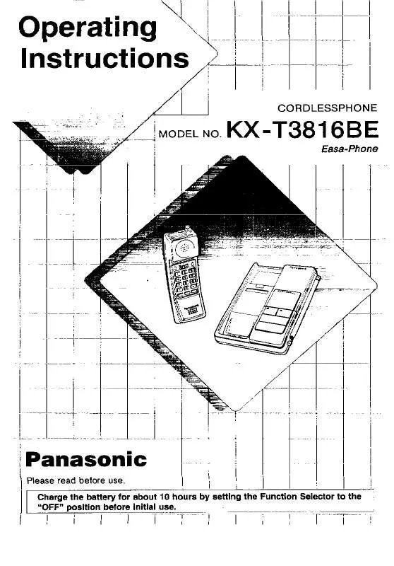 Mode d'emploi PANASONIC KX-T3816BE