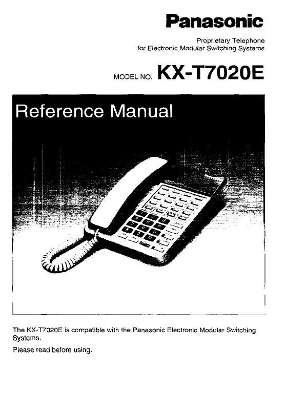 Mode d'emploi PANASONIC KX-T7020E