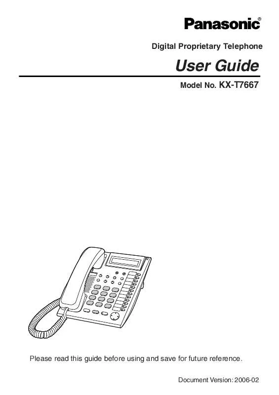 Mode d'emploi PANASONIC KX-T7667