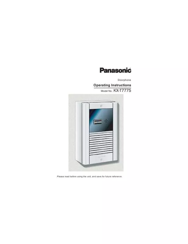 Mode d'emploi PANASONIC KX-T7775