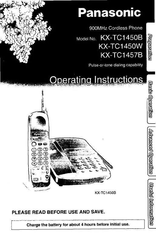 Mode d'emploi PANASONIC KX-TC1450B