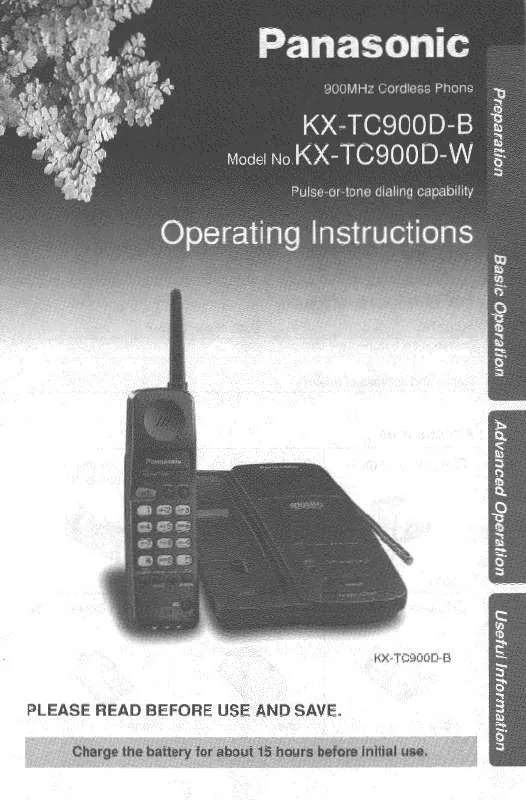 Mode d'emploi PANASONIC KX-TC900DB