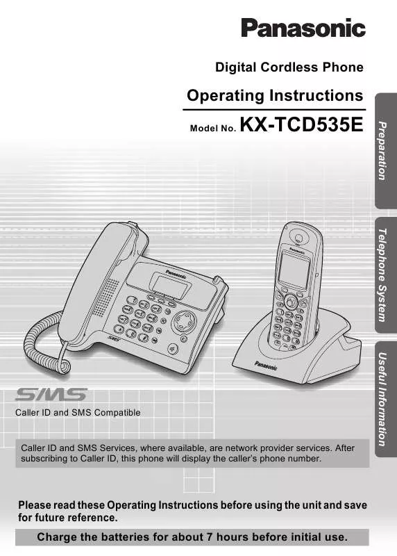 Mode d'emploi PANASONIC KX-TCD535