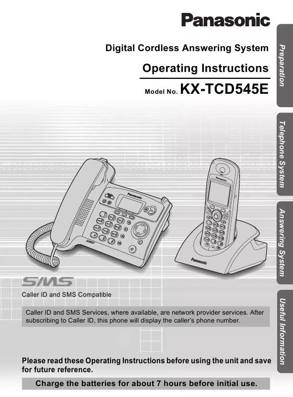 Mode d'emploi PANASONIC KX-TCD545