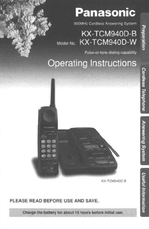 Mode d'emploi PANASONIC KX-TCM940DB