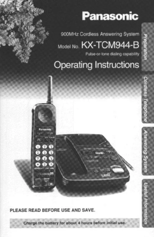 Mode d'emploi PANASONIC KX-TCM944B